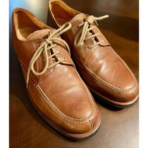 Vineyard Men's 11D Brown Leather Lace-Up Shoes Made In Brazil